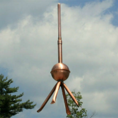 Gorgeous   24" Artisan Made Copper Finial Made In Usa  F112